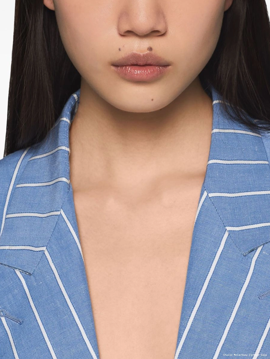 Affordable pinstriped single-breasted Stella Women McCartney blazer 0712